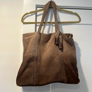 Suede oversized purse/bag